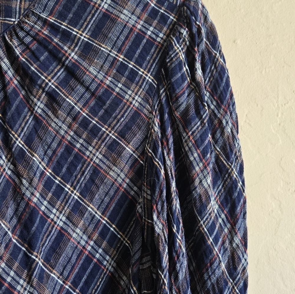 Veronica Beard Ashlynn Blouse In Multicolor Blue Plaid Size 4 - Picture 5 of 16